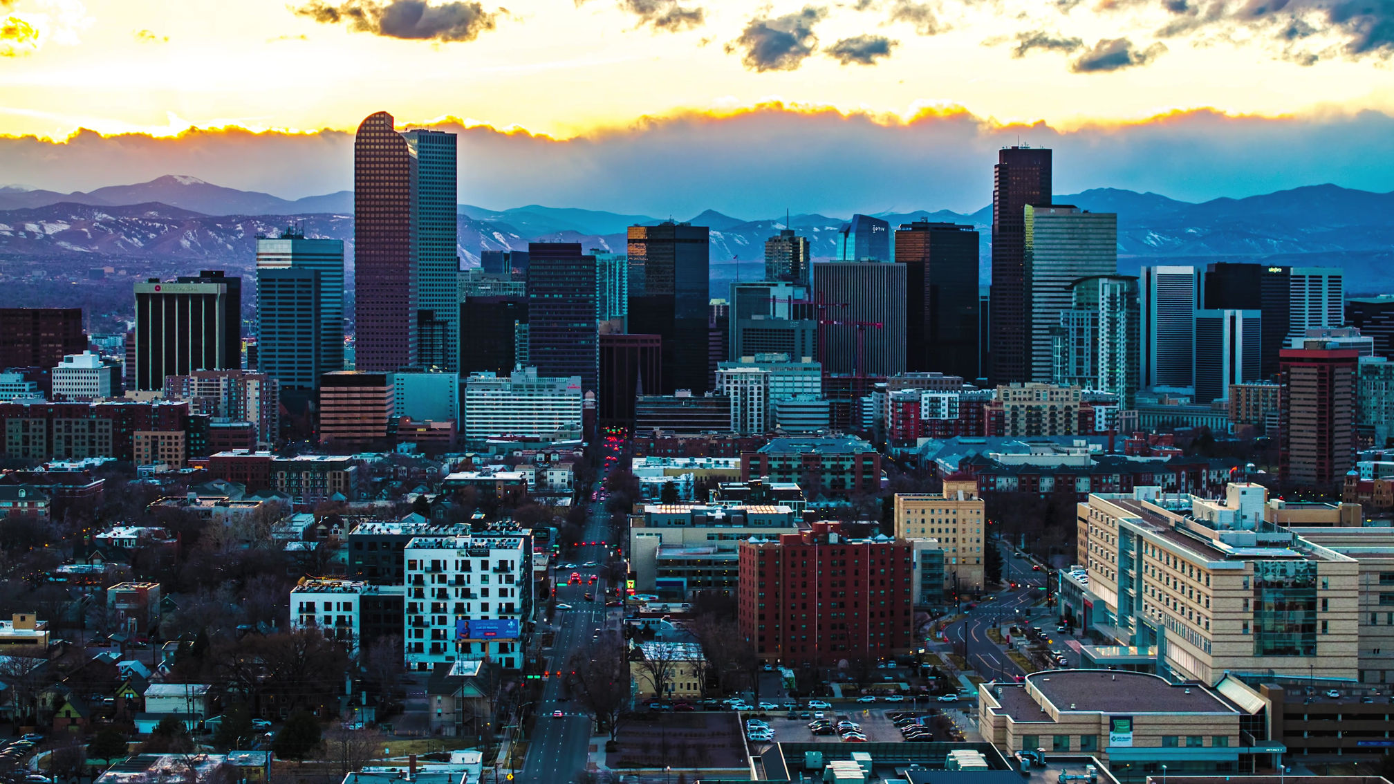 Denver Skyline Sunset
